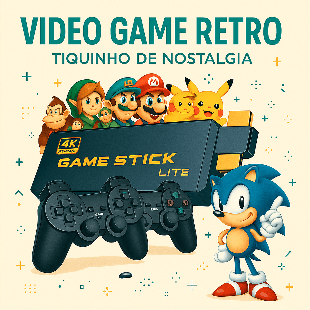Video Game Retro - Tiquinho De Nostalgia - Tiquinho De Cada