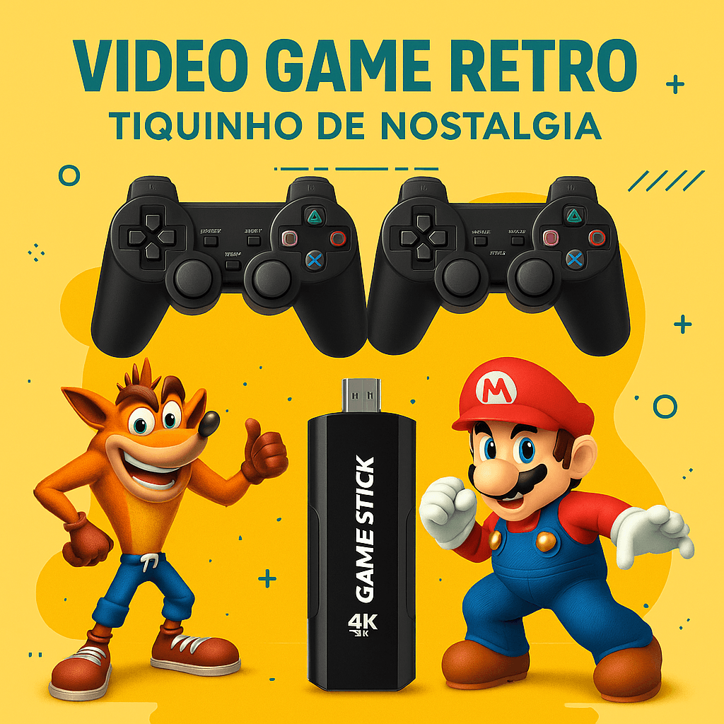 Video Game Retro - Tiquinho De Nostalgia - Tiquinho De Cada